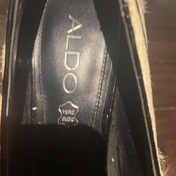 *Aldo White and Black Zebra print pony hair heels. Size 7.* - Picture 2 of 5